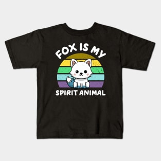 Fox Is My Spirit Animal adorable Kids T-Shirt